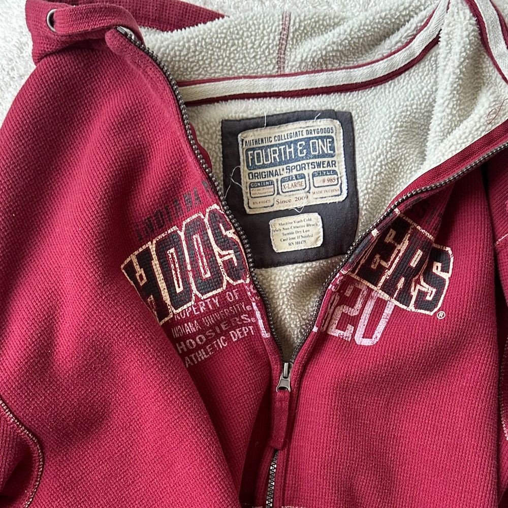 hoosier zip up fleece